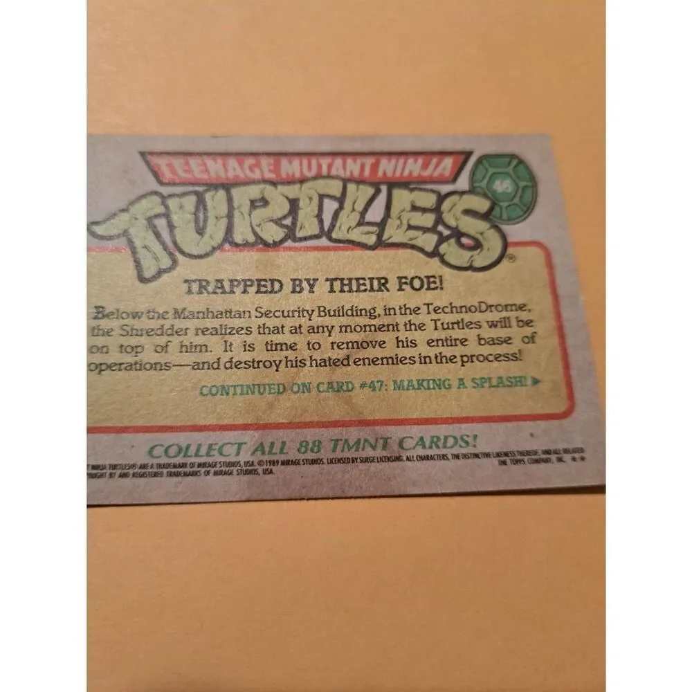 1989 Topps TMNT Trading Card 46 Teenage Mutant Ninja Turtles - Picture 3 of 3